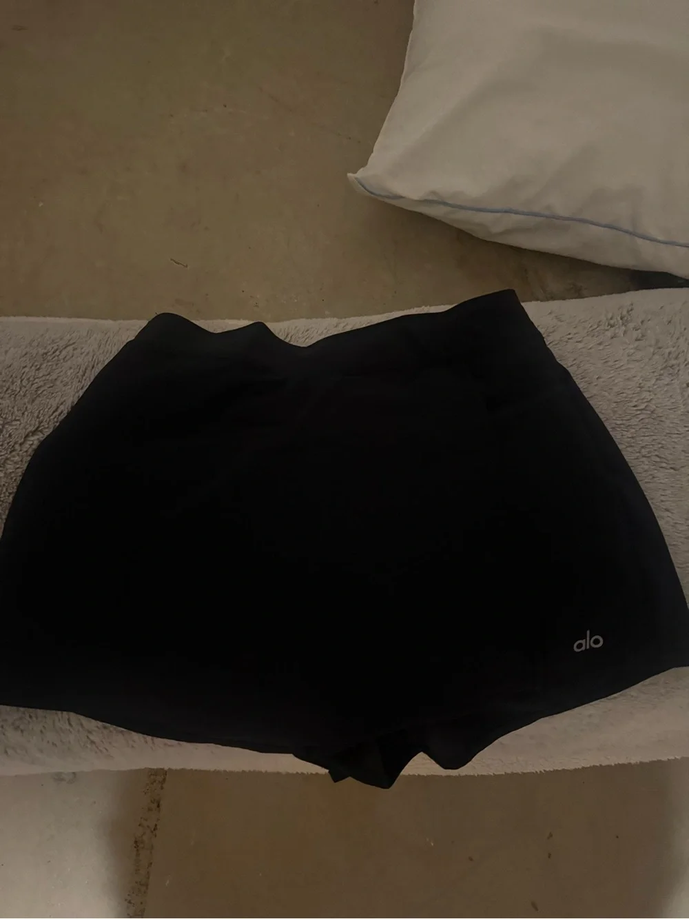 ALO Yoga Black Athletic Skort with Inner Shorts